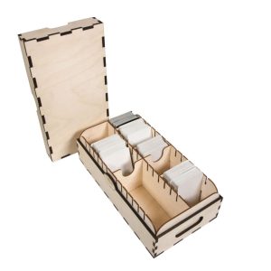 2-Row Wooden Card Case — Plain Lid